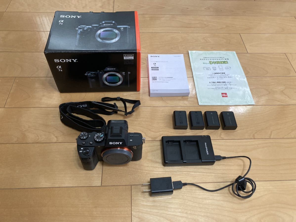 【中古:AB】美品 SONY ILCE-7M2 α7ii ソニー ボディ カメラのキタムラ保証2022年5月まで残あり 箱あり バッテリー4点(純正2+互換品2)_10
