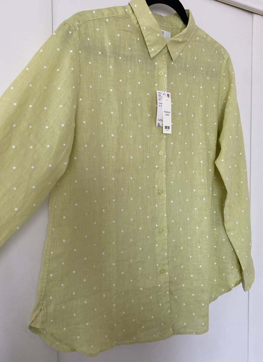 Uniqlo プレミアム リネン ドットシャツ Xl ユニクロ 麻100 長袖シャツ 売買されたオークション情報 Yahooの商品情報をアーカイブ公開 オークファン Aucfan Com