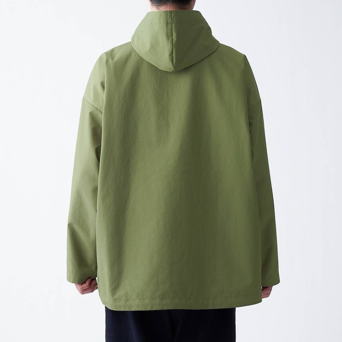 新品 MUJI Labo 撥水フードジャケット L-XL カーキグリーン 定価9,990 