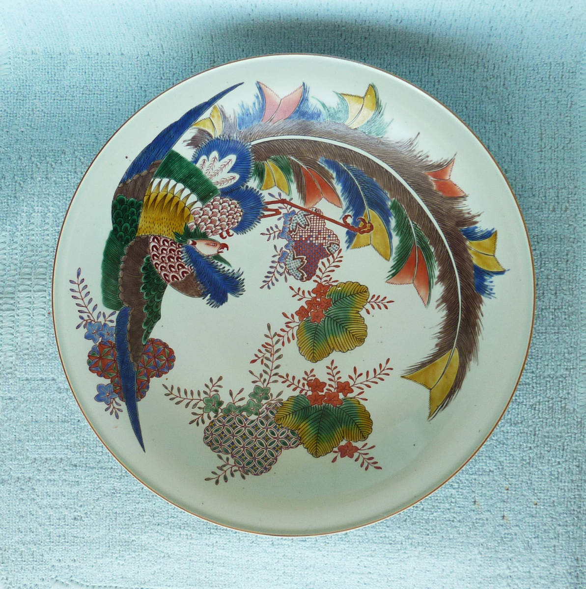 色絵 鳳凰の図 大皿 色絵鳳凰文大皿 【公式通販】