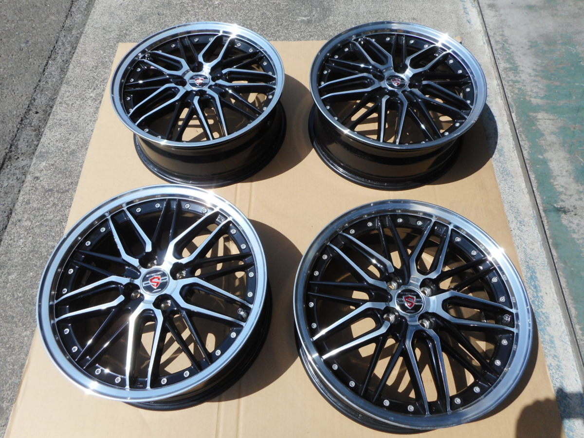 AME　STEINER　17インチ　アルミ　ホイール　4本セット　6.5J+45　PCD:100　4穴　シュタイナー　NKE165G　カローラフィルダー等