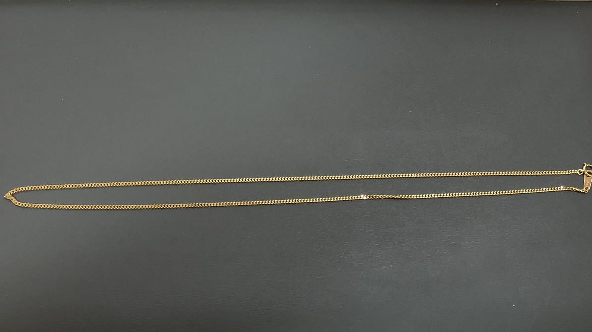 喜平ネックレス 1面ダブル18金 K18 YG 約50cm 幅約1.66mm 丸冠　5.5g 中古AB