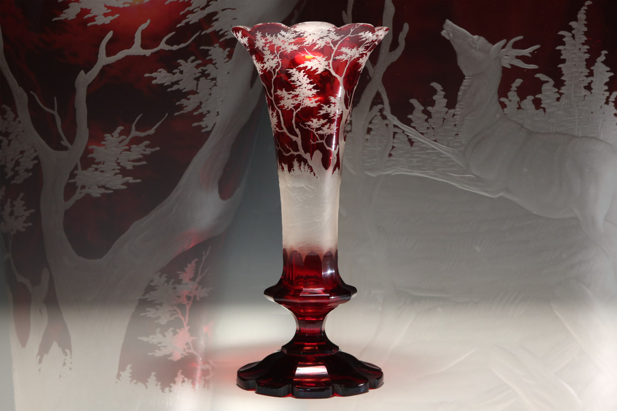 193R）マルティグラス 花瓶 ガラス 花瓶 ガラス Glass フリル 昭和