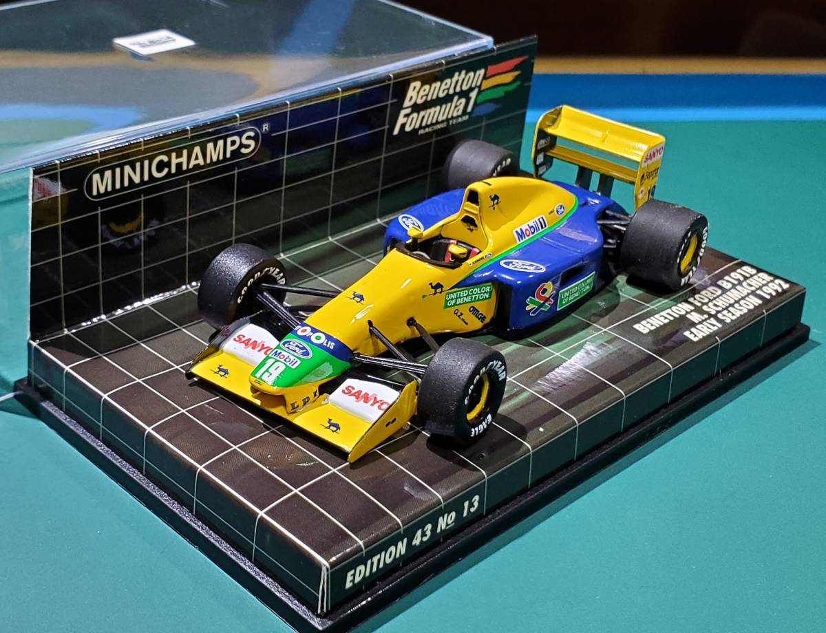 ミニチャンプス マーティン・ブランドル ベネトン1992 直筆サイン 1/43