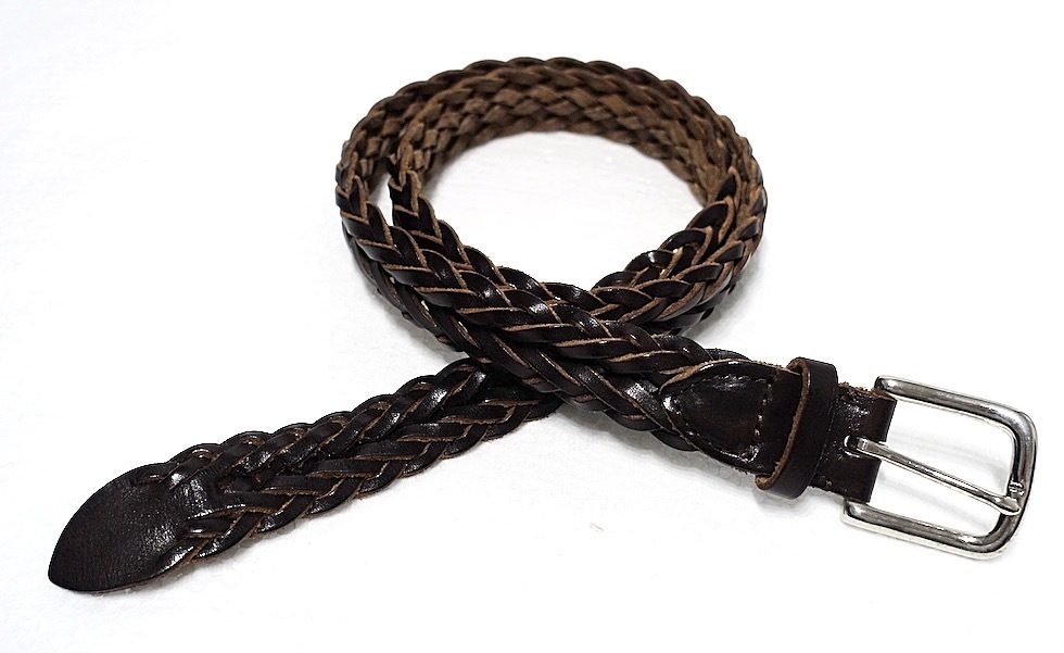 美品 Whitehouce Cox ホワイトハウスコックス PLAITED BELT レザー