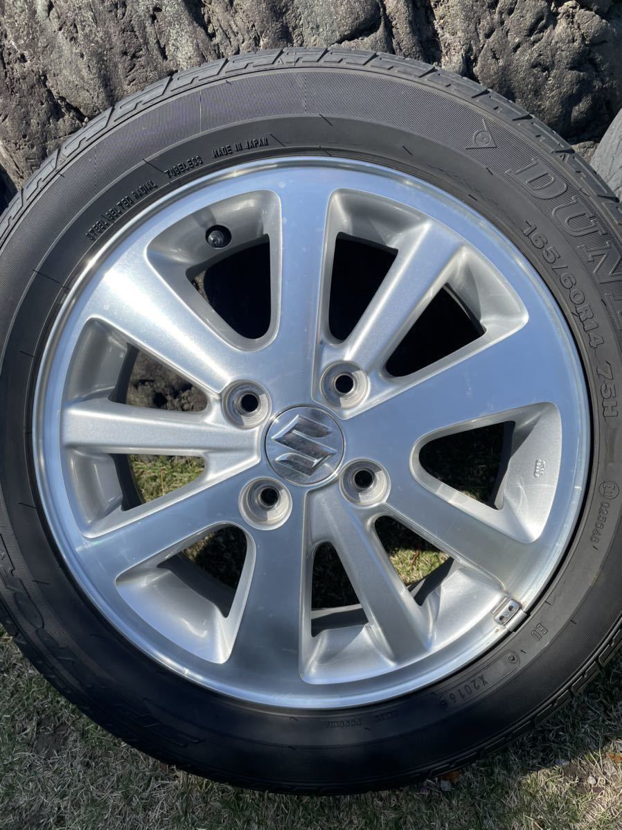 スズキ エブリィワゴン DA17W 純正ホイールセット 4H-100 14インチ 165