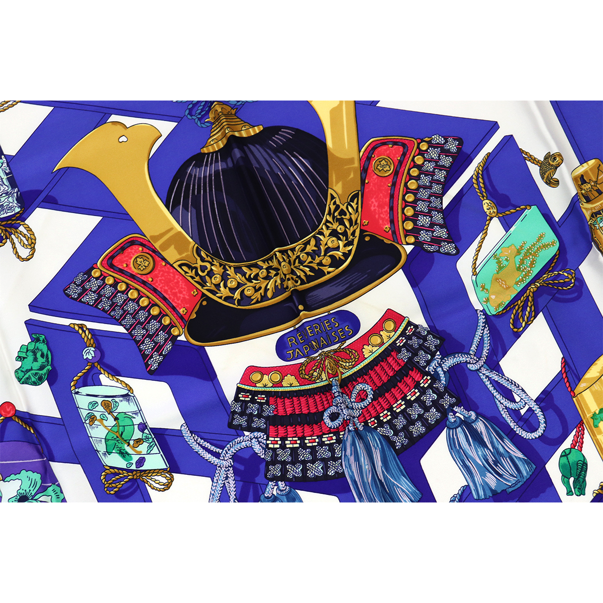 1円□ エルメス HERMES カレ 90 スカーフ 大判 REVERIES JAPONAISES 