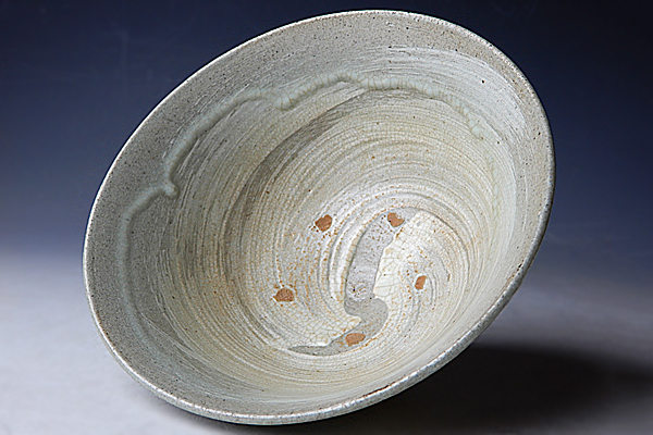 ☆真美☆uu940 李朝時代中期 刷毛目茶碗 朝鮮古美術 古い茶道具 -