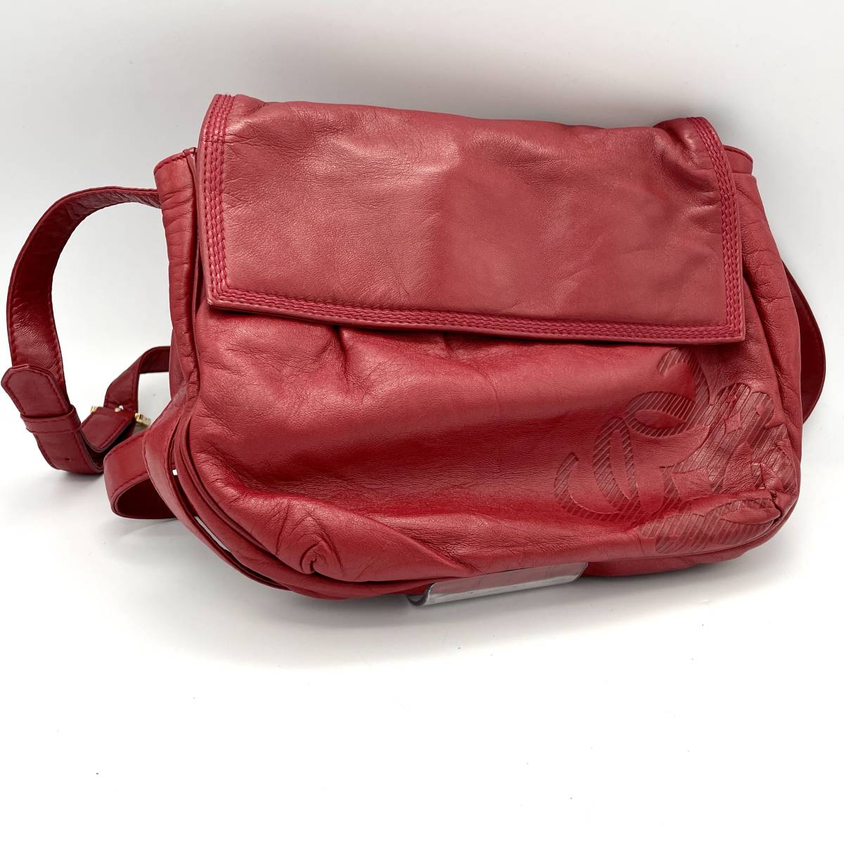 LOEWE ロエベ アナグラム ナッパレザー ショルダーバッグ レッド LOEWE ロエベ アナグラム ナッパレザー ショルダーバッグ レッド