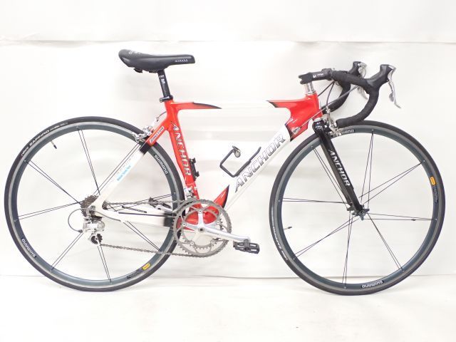 【得価，定番】 BRIDGESTONE ロードバイク ANCHOR RAS / SHIMANO DURA-ACE / カラー ホワイト&times;レッド / 変速 2&times;9 ブリヂストン アンカー &forall; 5FF89-1(500mm～)｜売買されたオークション情報、yahooの商品情報をアーカ 500mm～