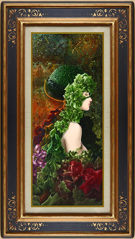 小牧真緒 油彩画 花 美術品 アート 額装 芸術 絵画 1980年森本草介に