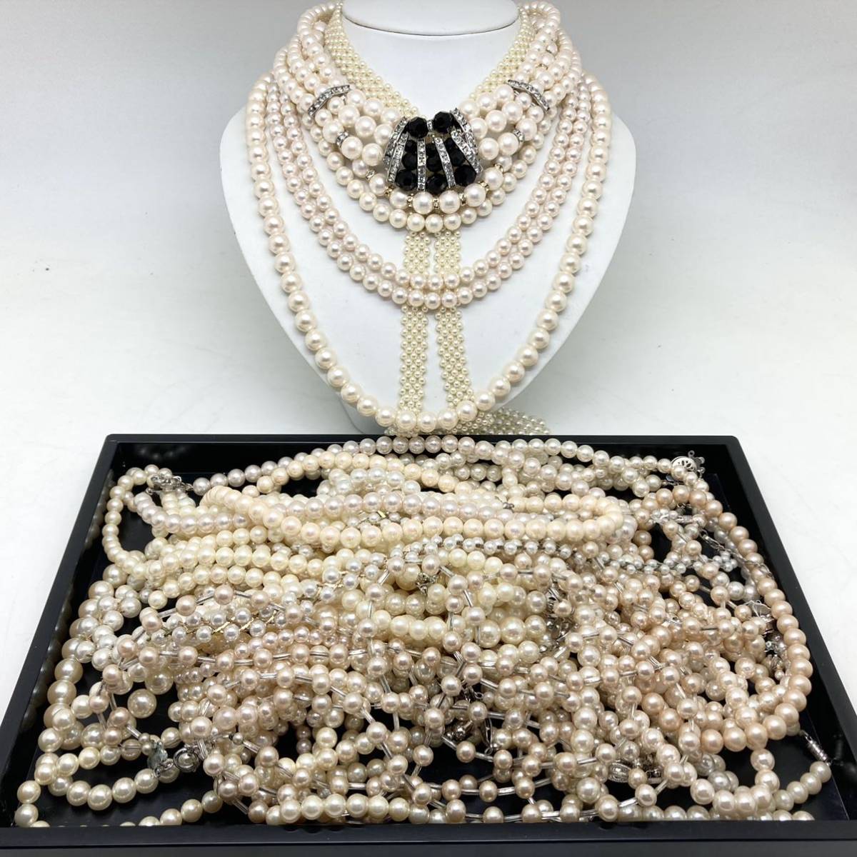 大量SALE!!!□パールネックレス30点おまとめ□重量約1325.0g pearl