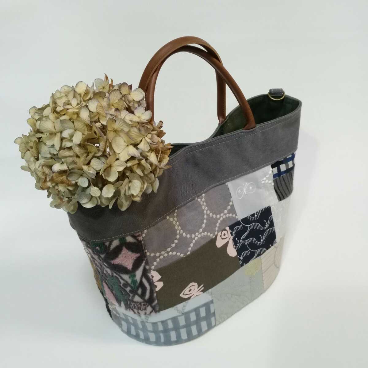 ハンドメイド トートバッグ ミナペルホネン dop choucho ミナ