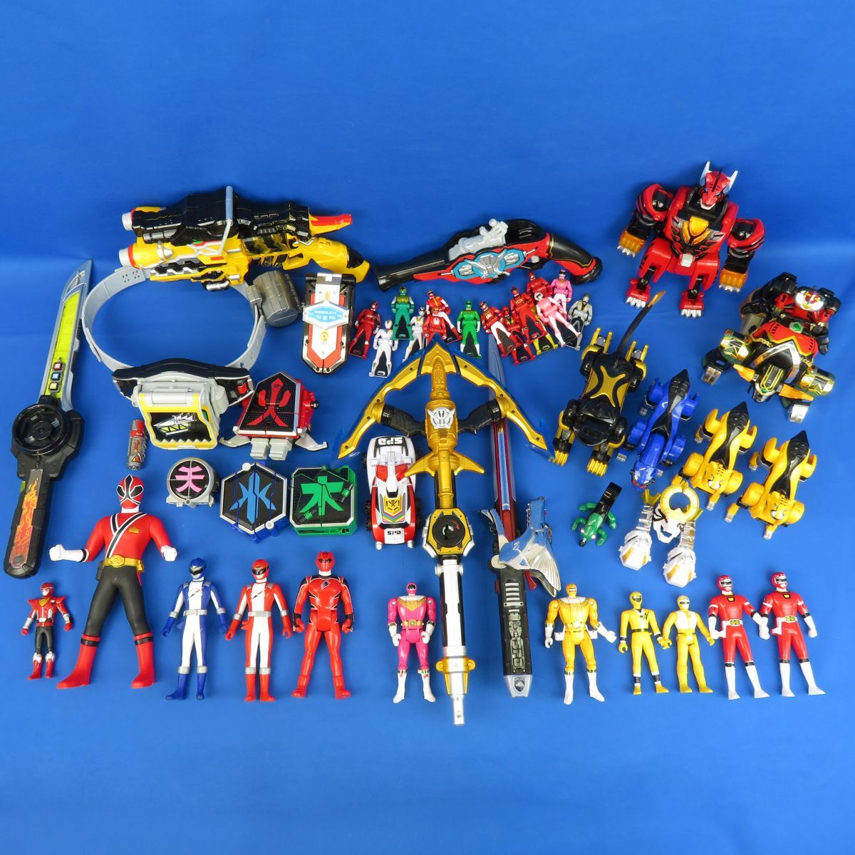 梱四K3243【《玩具/ジャンク》スーパー戦隊 各種まとめて】バンダイ ギンガマン/デカレン/ゲキレン/シンケン/ゴーカイetc 当時物