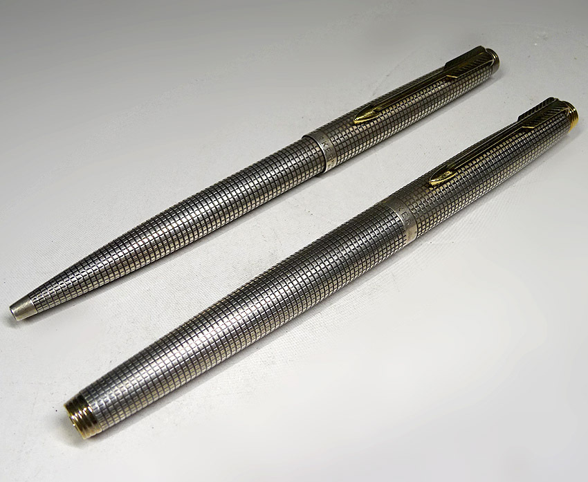 緑屋st□ PARKER ボールペン 万年筆(14K) 2本セット スターリング
