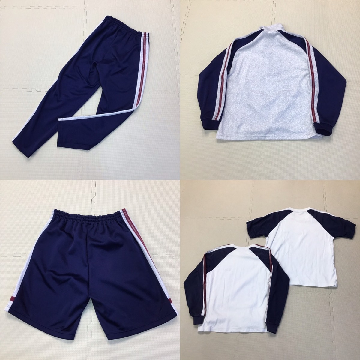 FTJ-554 (中古) 栃木県 作新学院高等学校 ジャージ 上下 5点セット /L/XO/長袖/半袖/長ズボン/ハーフパンツ/女子生徒/高校/体操着/体操服