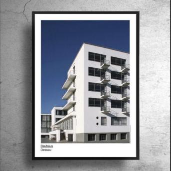 入手困難！ドイツ建築『BAUHAUS バウハウス』デッサウ財団公式ポスター！b