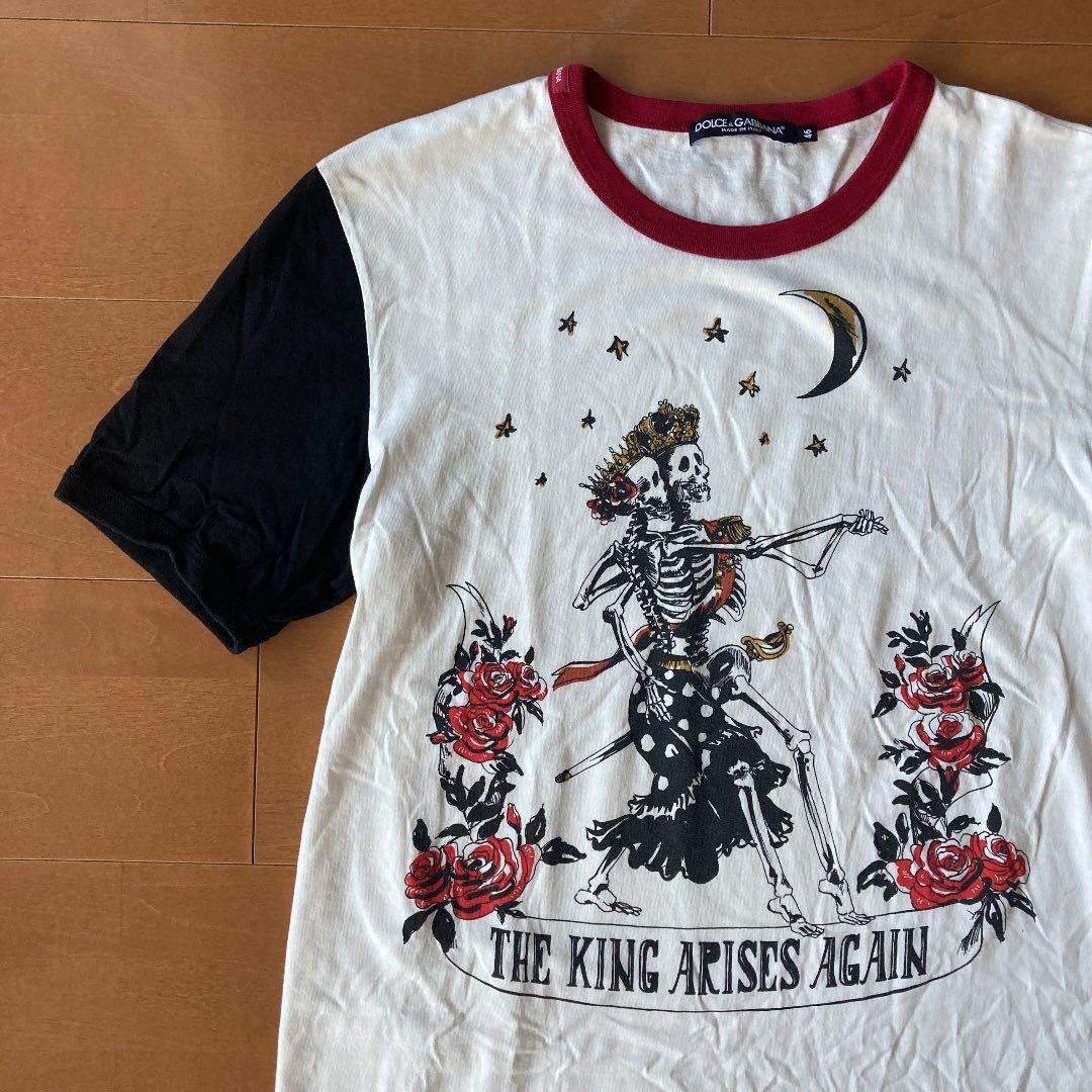 限定セール，SALE DOLCE&GABBANA ドルチェ&ガッバーナ 骸骨 スカル 月 Tシャツ ドルガバ ドクロ 半袖 リンガーTシャツ 46(46)｜売買されたオークション情報、yahooの商品情報をアーカイブ公開 - オークファン 男性用