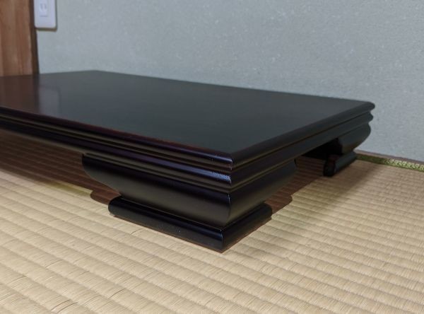 唐木家具 花台 飾り台 黒檀調 紫檀調 座卓 幅77cm 重量約20kg 黒檀 花台 黒檀調 ⁄ 木製 | 唐木家具OSAKA 花台: – - 名入れ加工可能