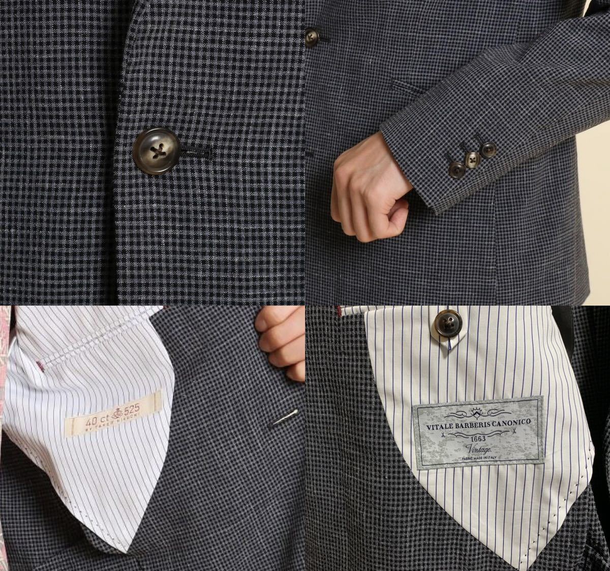 新品 S 40ct&525 BY TAKEO KIKUCHI × CANONICO シアサッカージャケット 