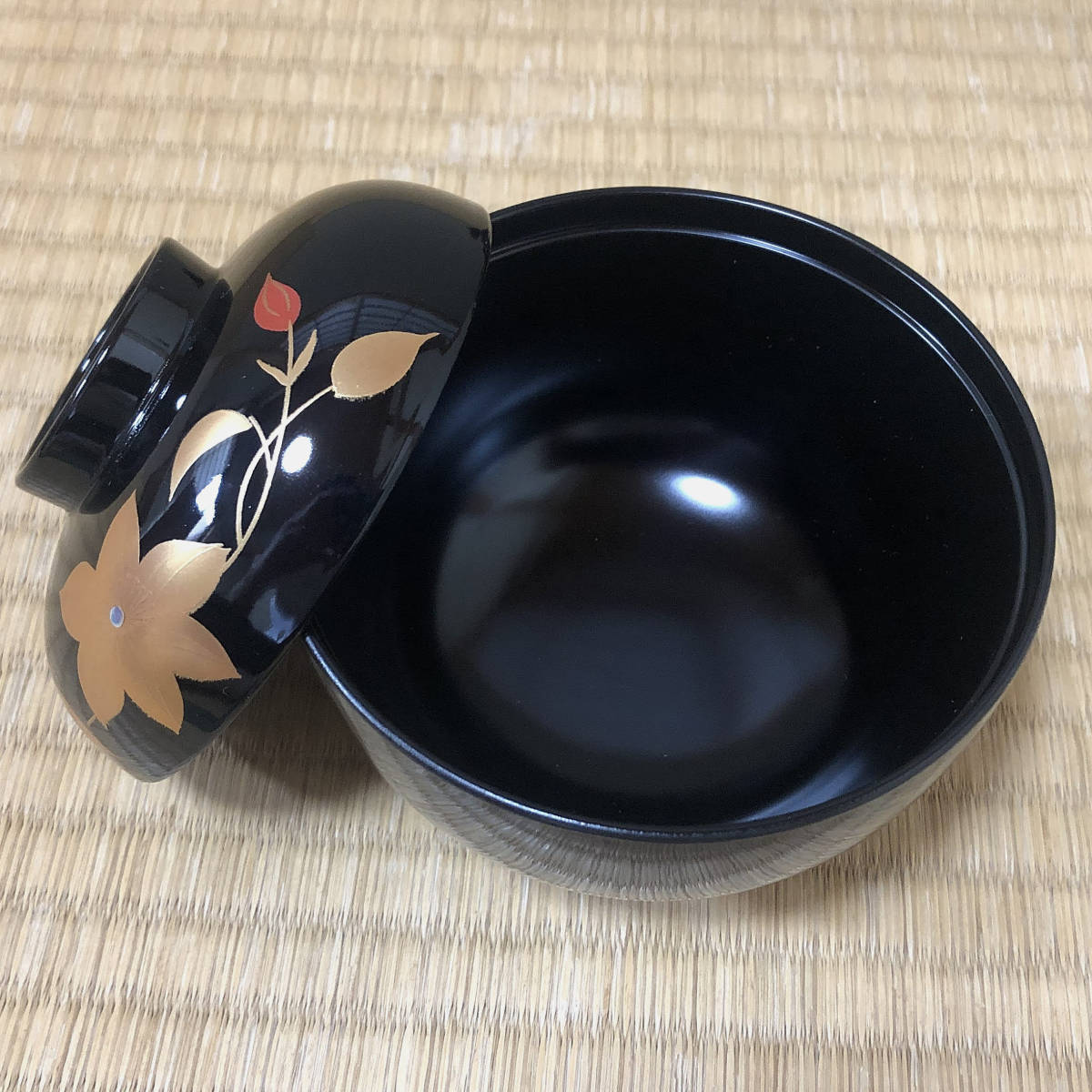 会津塗　お椀　5客セット　和食器　汁椀　工芸品_2