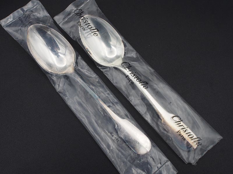 【未開封】クリストフル クリュニー シルバープレート ティースプーン 2本セット Christofle Cluny
