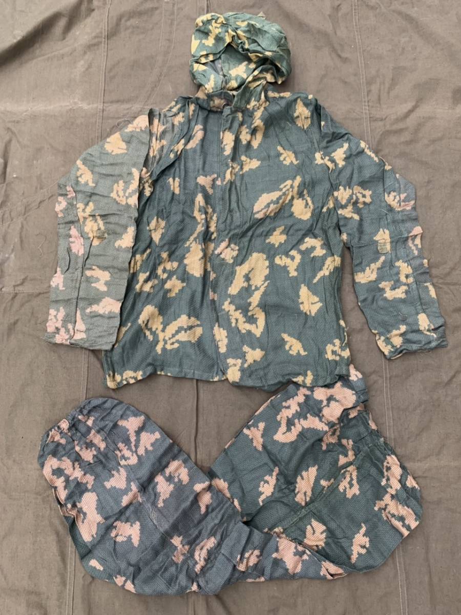 ソ連軍 実物装備 ロシア軍 Lサイズ KZS白樺迷彩化学戦対応服 上下