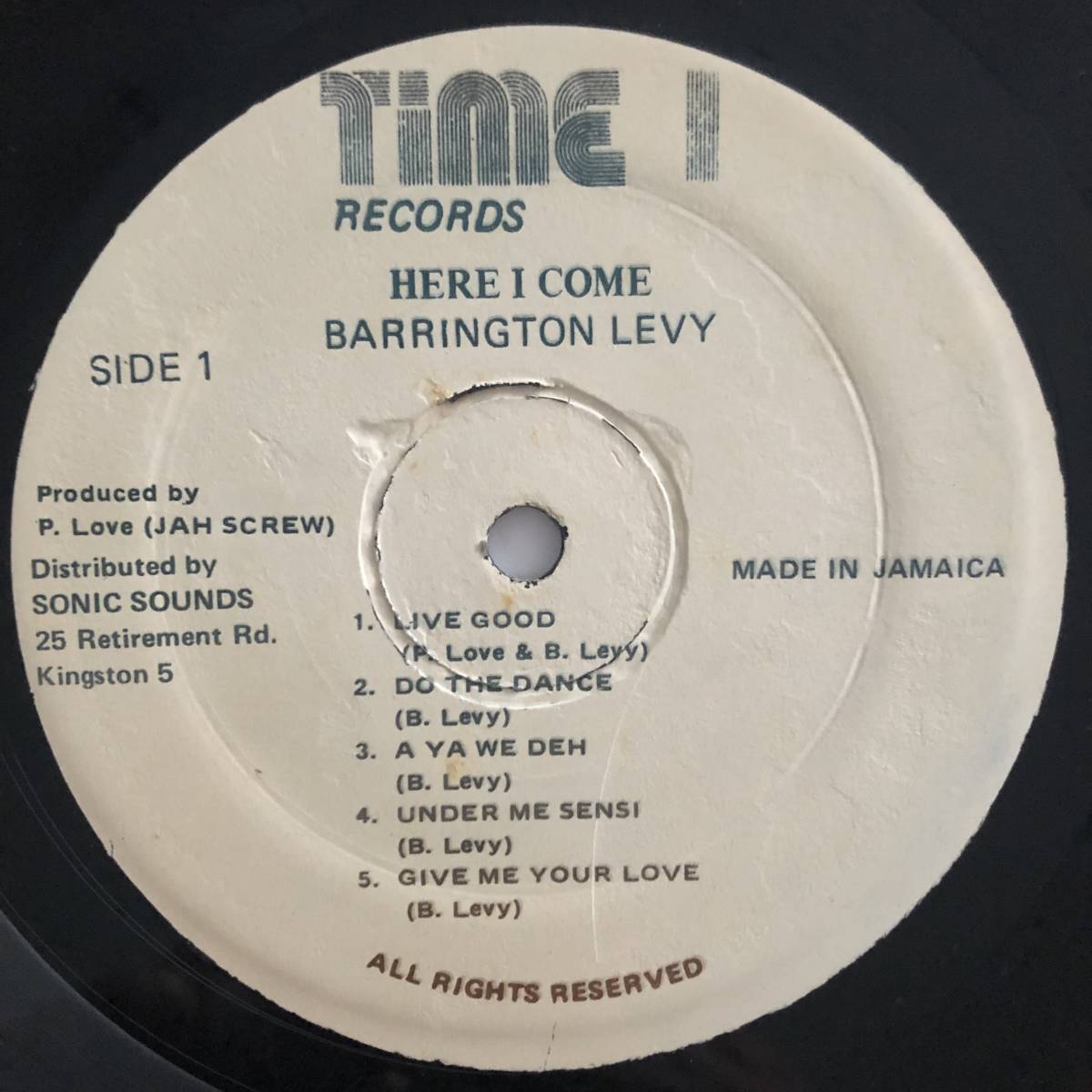 ☆試聴 / BARRINGTON LEVY / HERE I COME /Time 1/Reggae/Dancehall 