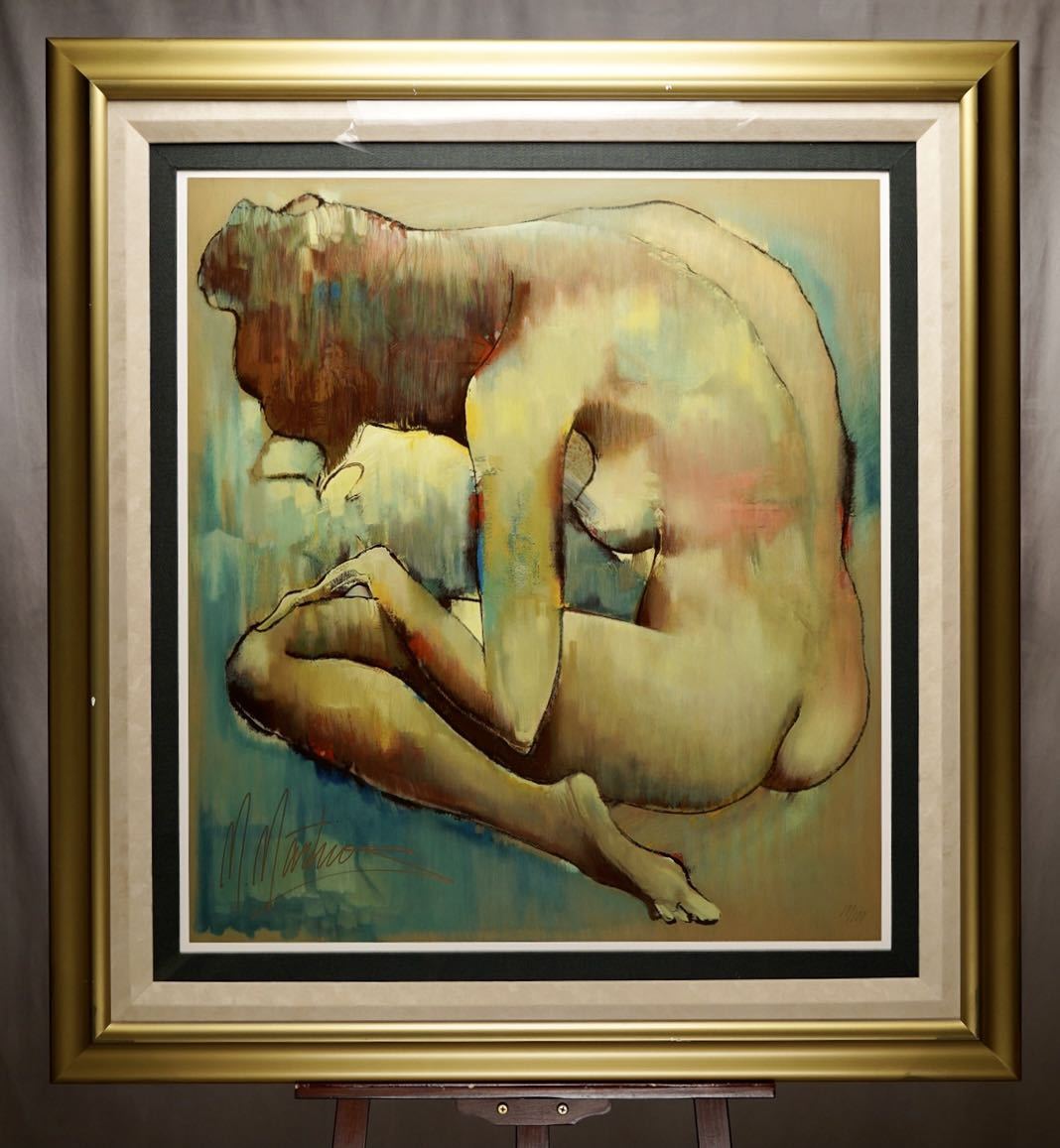 マーティロ・マヌキアン【罪悪感】大判シルクスクリーン 画寸(72cmx79cm) サイン・ED・シール有 真作◎女性身体の美しさ究極の表現～裸婦～