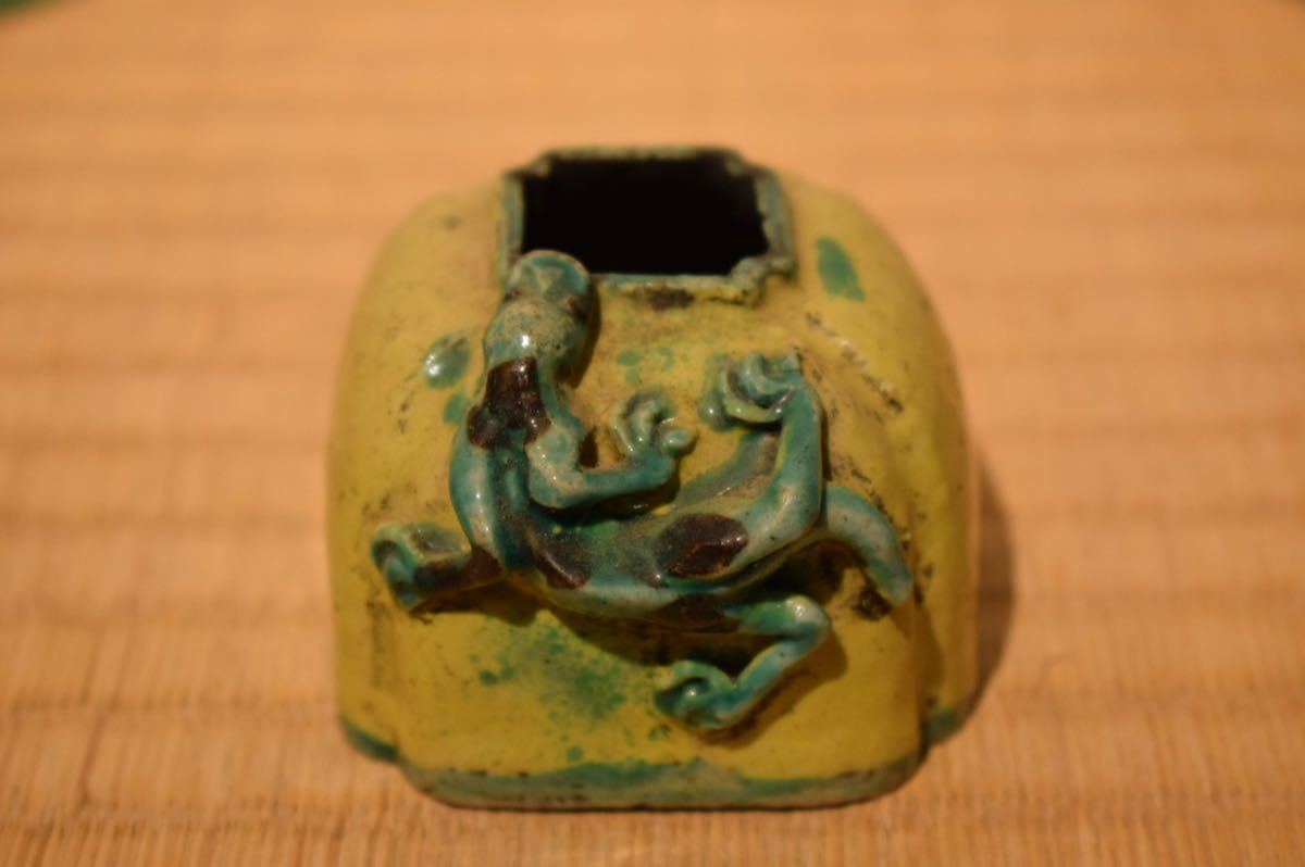 GE】Y1816【コレクター所蔵品】時代 南蛮摺鉢形平水指 /南蛮焼 日本
