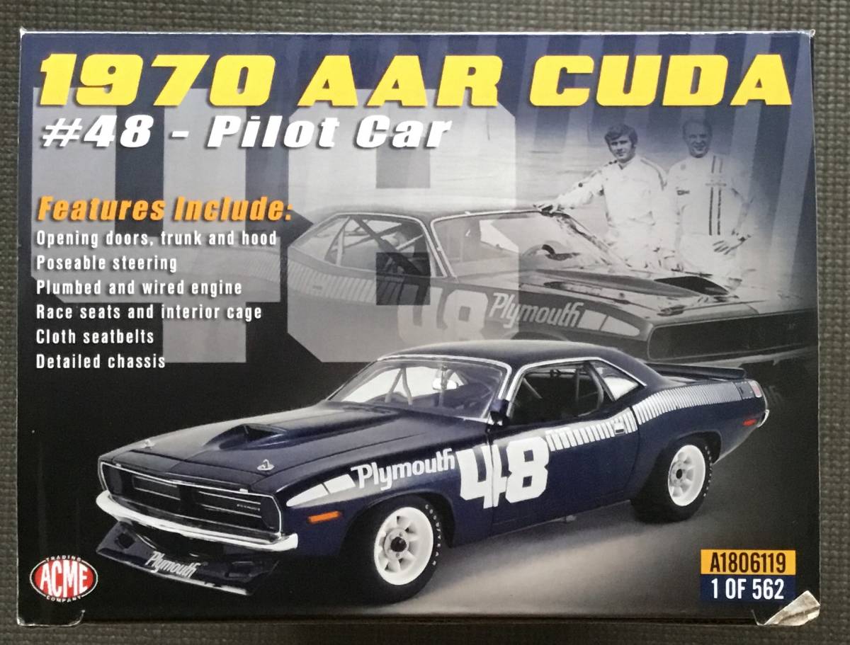 ACME 1:18 1970 プリムス #48 TRANS AM BARRACUDA - PILOT CAR_2