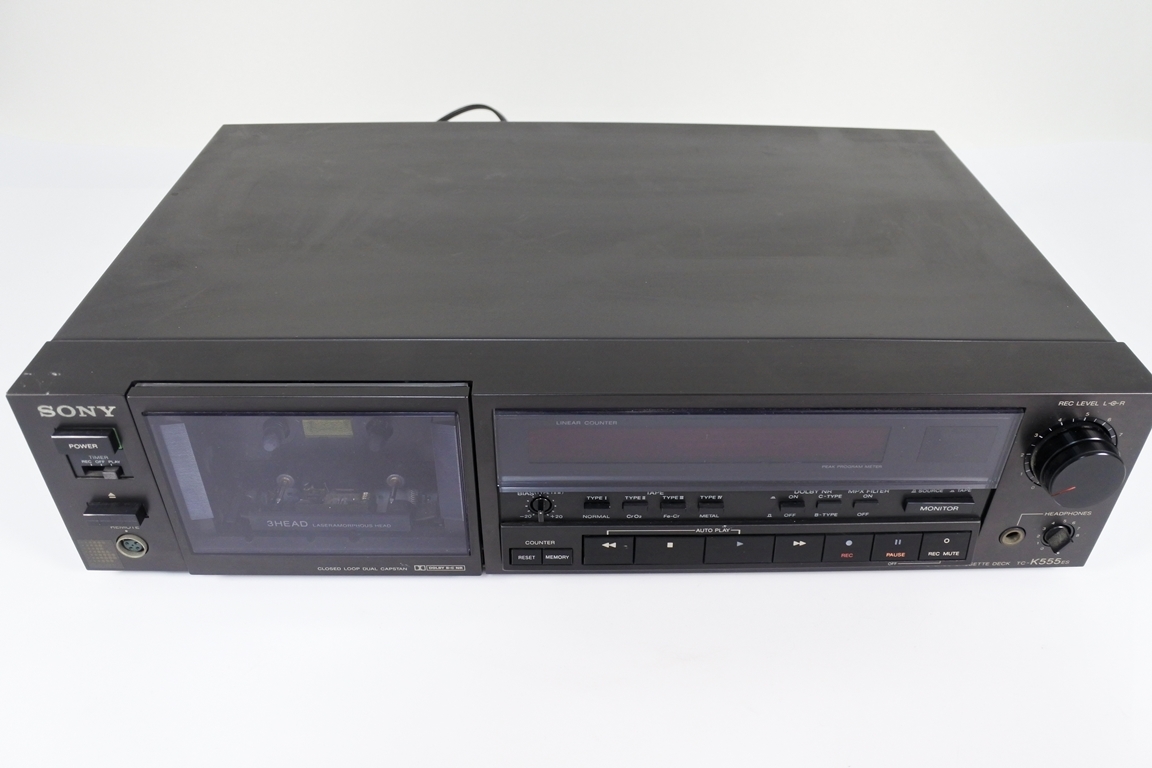 SONY TC-K555ES ステレオカセットデッキ ソニー 3ヘッド 通電確認済み