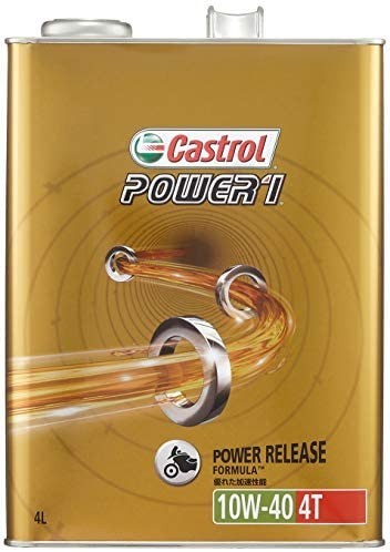 人気!_カストロール エンジンオイル POWER1 4T 10W-40 4L 二輪車4サイクルエン Y16407