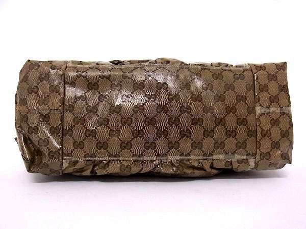 1円 GUCCI グッチ 197020 486628 ヒステリア GGクリスタル PVC×レザー