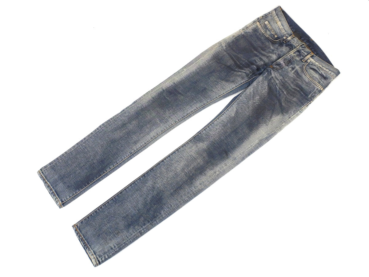美品【DIOR HOMME ディオール・オム】 ダメージ加工 ボタンフライ 