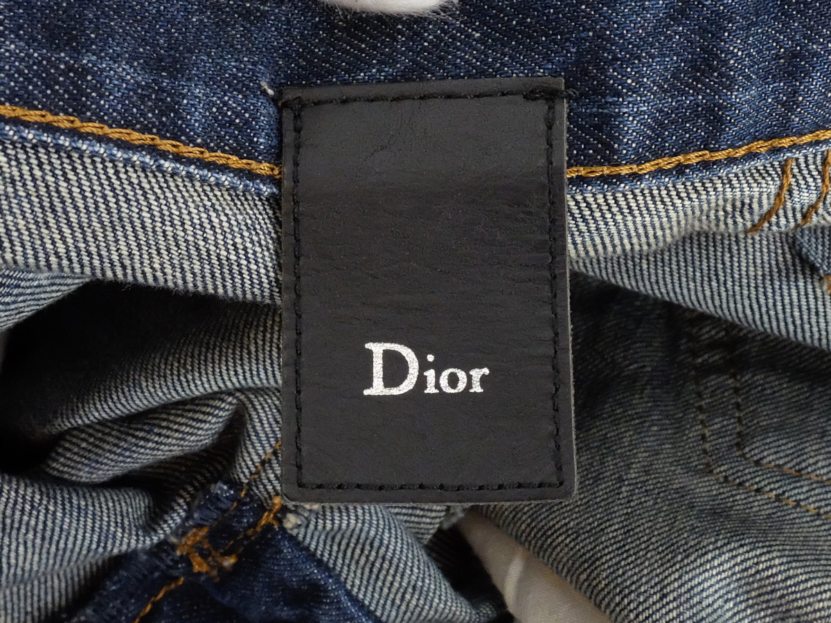 美品【DIOR HOMME ディオール・オム】 ダメージ加工 ボタンフライ 
