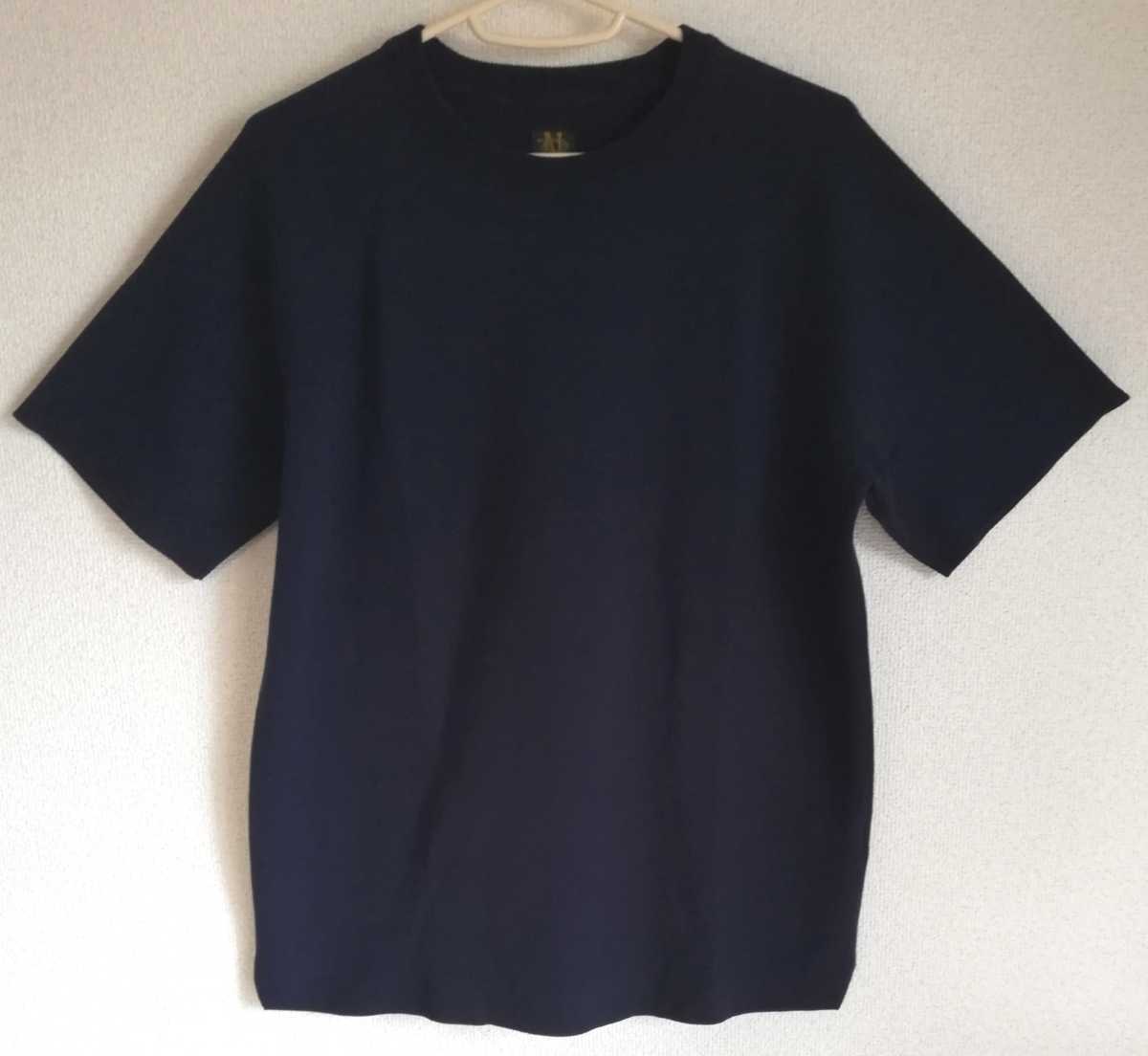 爆買い，格安 出品時より半額以下 BATONER バトナー クルーネック Tシャツ カットソー 半袖 切りっぱなし ネイビー 紺 Mサイズ相当 高品質(無地)｜売買されたオークション情報、yahooの商品情報をアーカイブ Mサイズ
