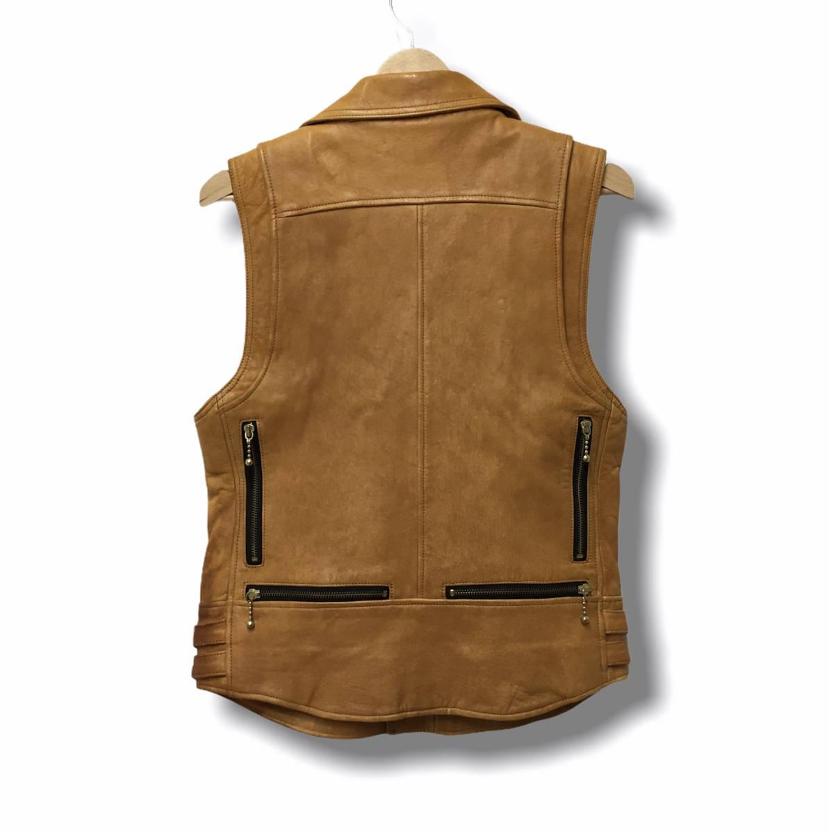 blackmeans ラムレザー　ライダース　ベスト　size4 blackmeans ラムレザー ライダース ベスト size4