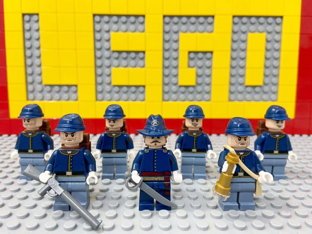 ☆ローンレンジャー☆ レゴ　ミニフィグ　騎兵隊　キャプテン・フラー　騎馬兵　( LEGO 人形 ウェスタン 7体