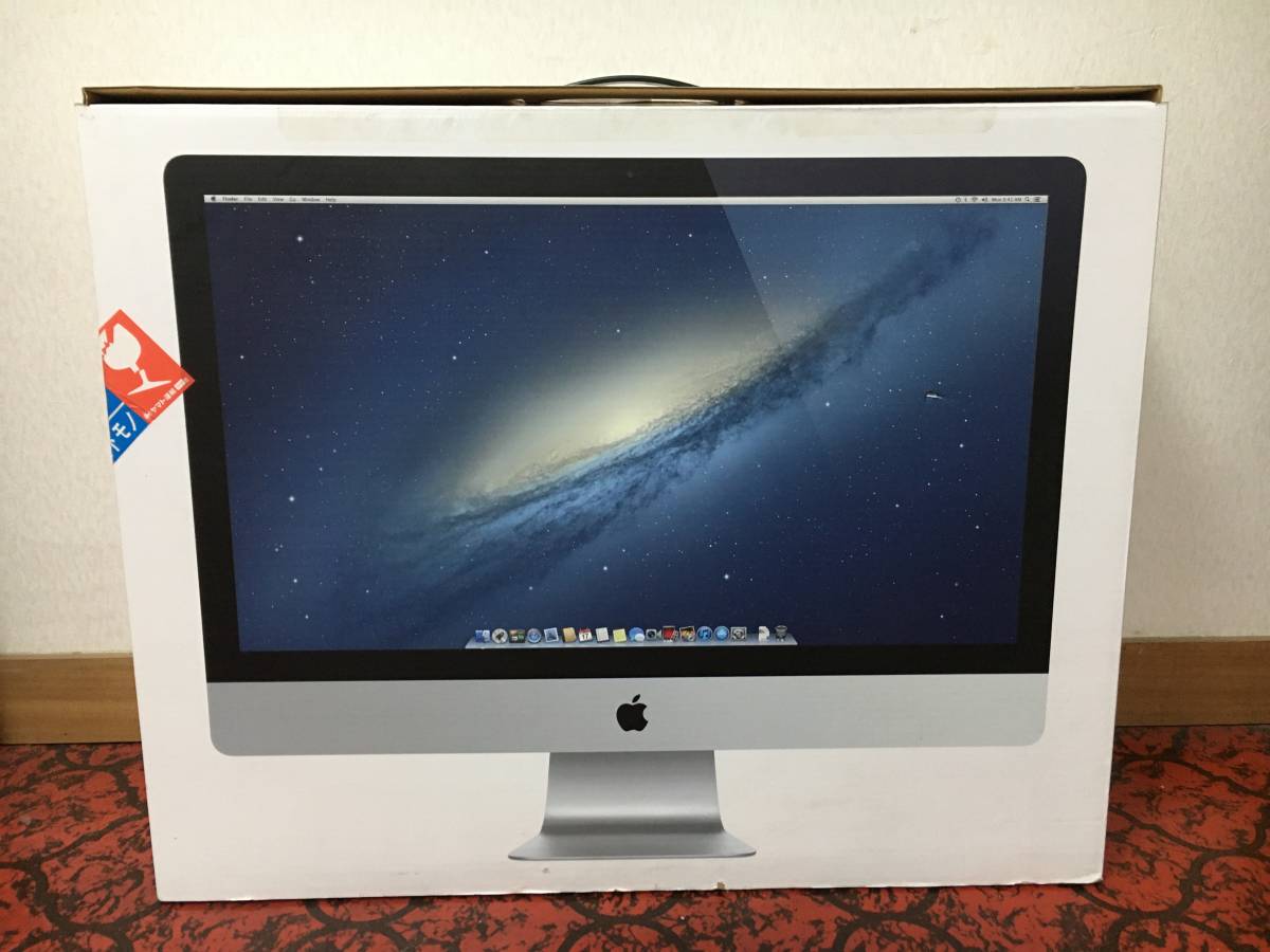 中古美品【元箱あり】 Apple iMac (27インチ，Late 2012) 3.4Ghz Intel