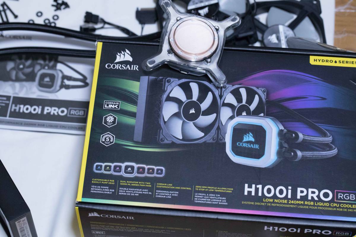 H100i CORSAIR RGB iCUE 240mm CPU ELITE | コルセア Hydro Liquid 
