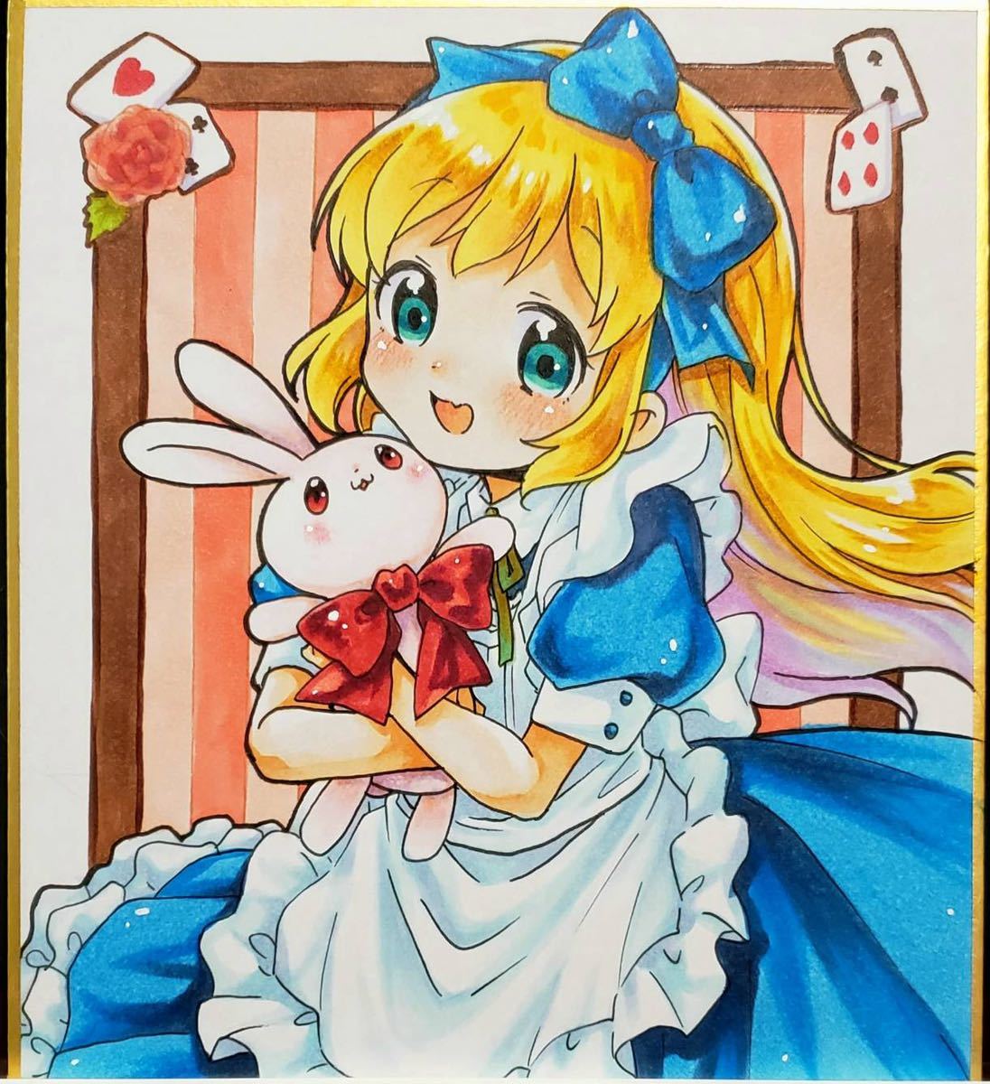 創作同人手描きイラスト アリス うさぎ 女の子 ミニ色紙 コピック メアリー 手描きイラスト 売買されたオークション情報 Yahooの商品情報をアーカイブ公開 オークファン Aucfan Com