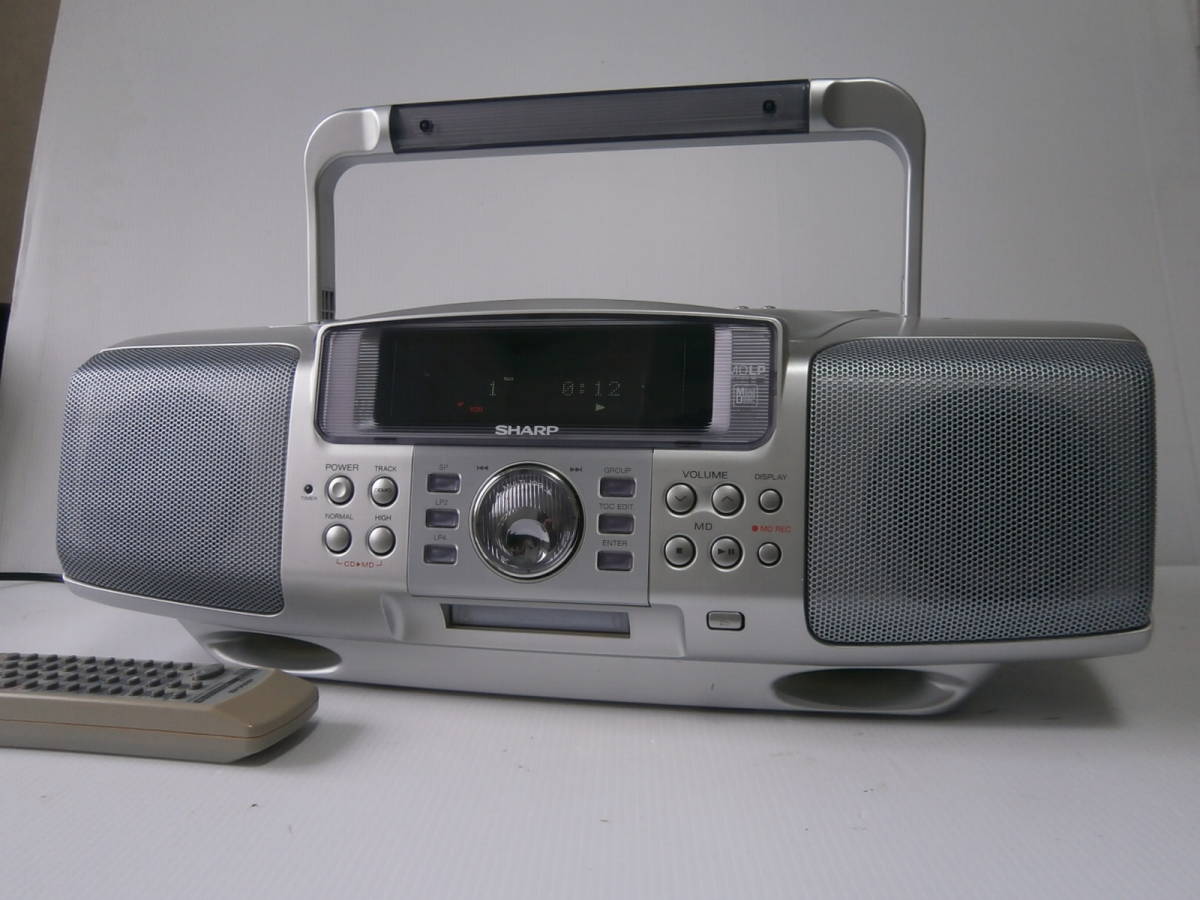 SHARP MD-F250 CD/MD/TUNER/TAPE ラジカセ 完動品 SHARP MD-F250 CD MD