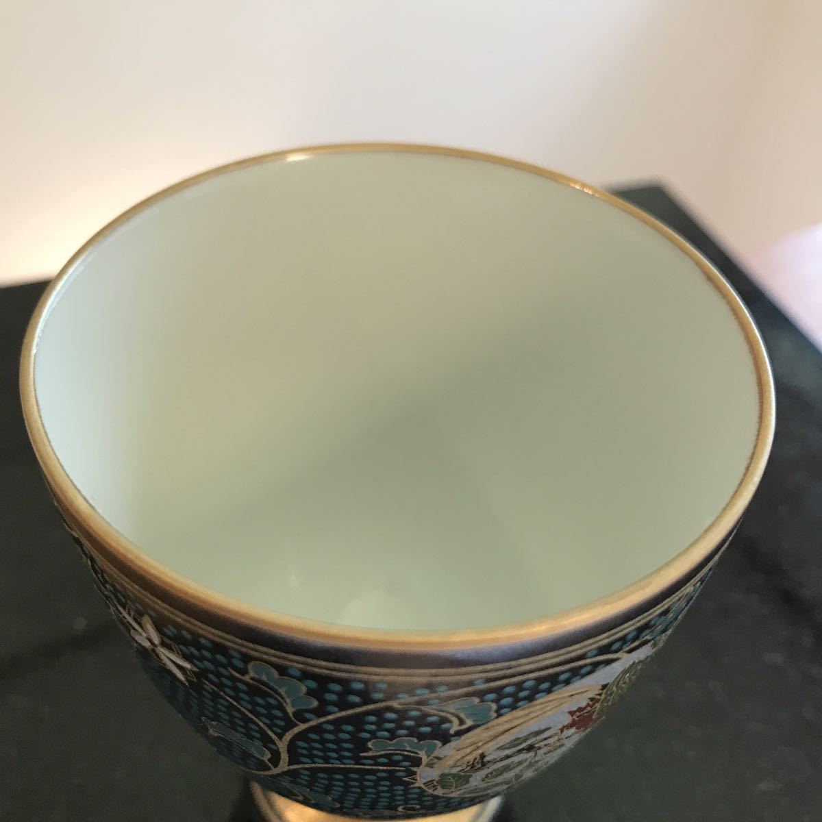 幸泉窯 青唐草 ペア ワイングラス 美濃焼 未使用・保管品_5