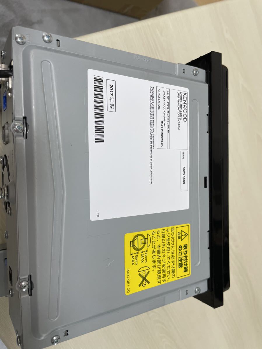 MDV-L404W カーナビ KENWOOD 2016年製 Kenwood（ケンウッド） 地図デー