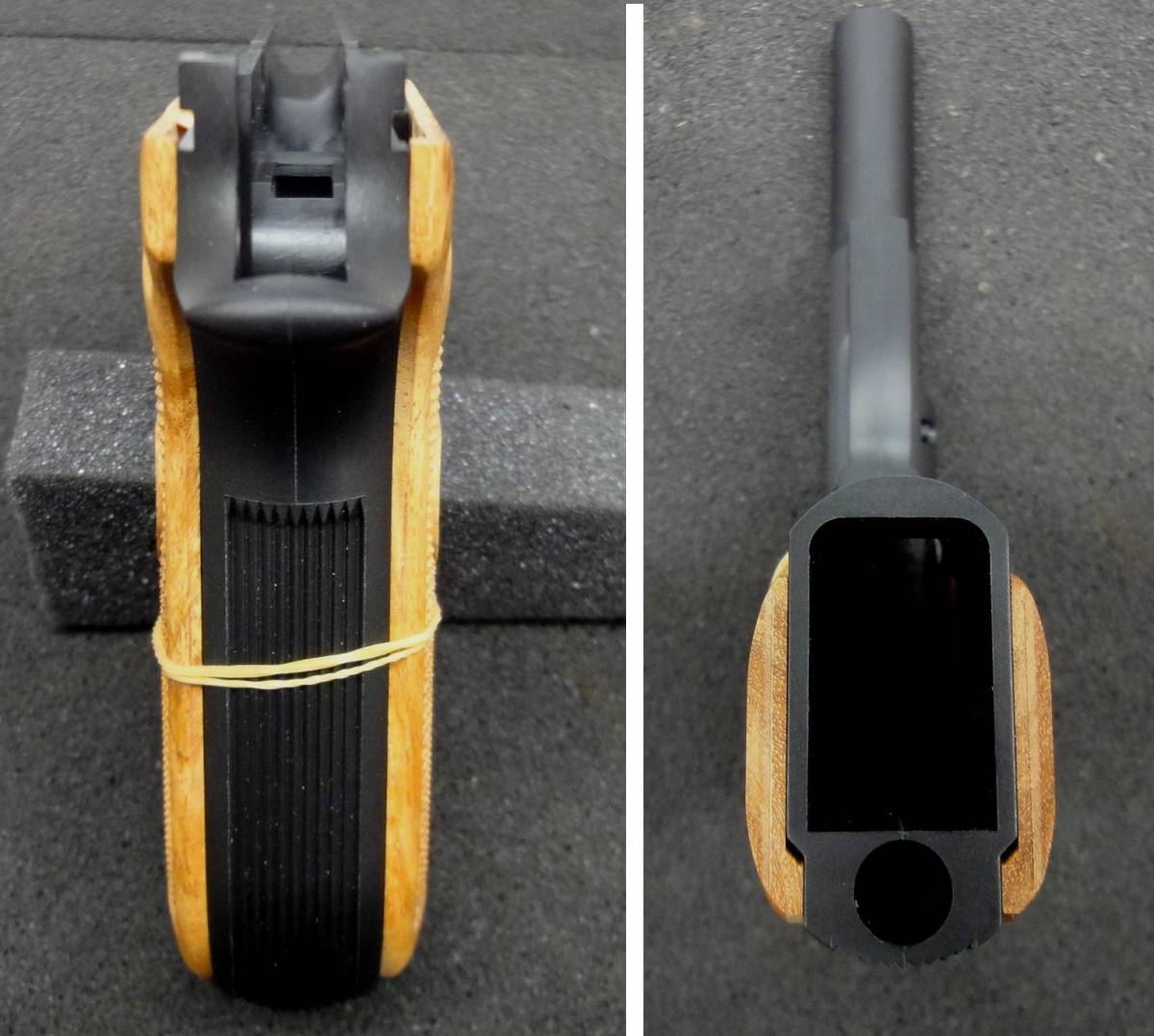 CAROM M92 ロゴ 紫檀 チェッカー 木製グリップ マルイGBBM92 M9A1 USM9
