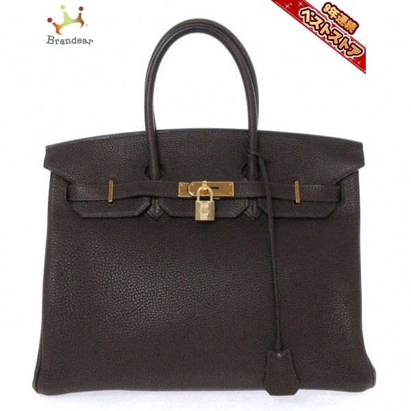 HERMES バーキン 35 ショコラ トゴ ゴールド金具 エルメス HERMES ハンドバッグ バーキン35 トゴ ショコラ ゴールド金具