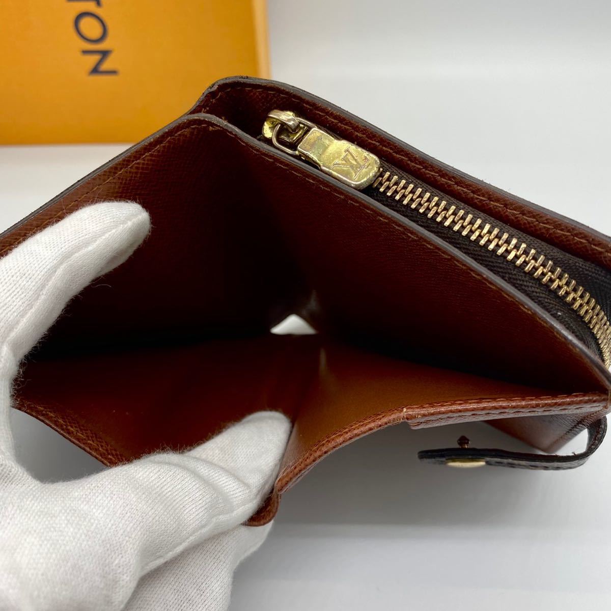 極美品！ヴィトン モノグラム コンパクトジップ 折り財布LOUIS VUITTON