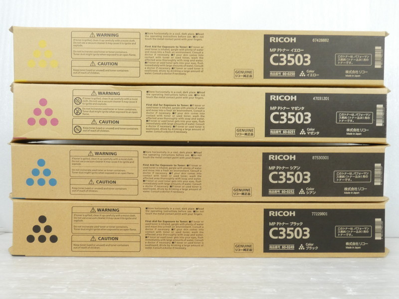 未使用 RICOH 純正 リコー MP トナー C3503 4色セット 08SF0628-08