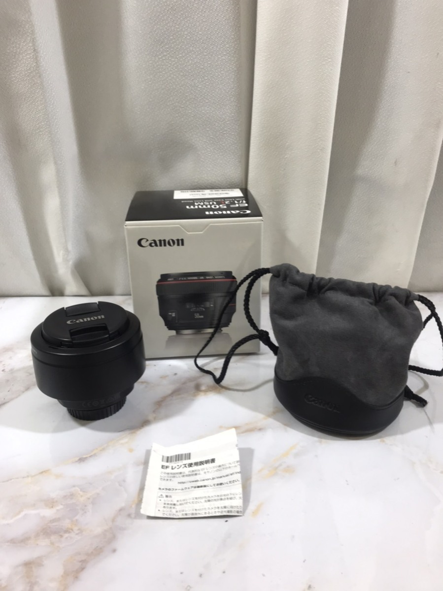 □中古★Canon キャノン EF50㎜ F1、2L USM EFレンズ